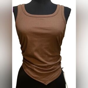 Brown Sleeveless Women's Top